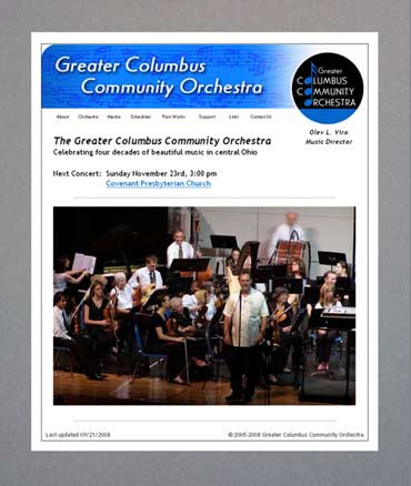 Greater Columbus Community Orchestra web site