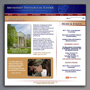 New Methodist Theological School in Ohio home page