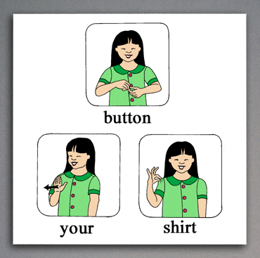 American Sign Language book illustration sample