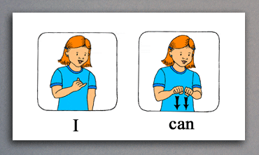 American Sign Language book illustration sample