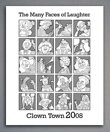 Bulletin cover for ClownTown 2008 worship service