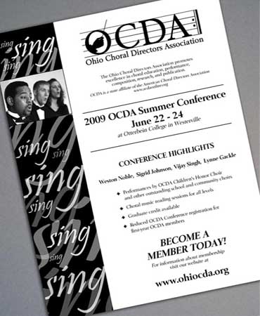 Ohio Choral Directors Association ad