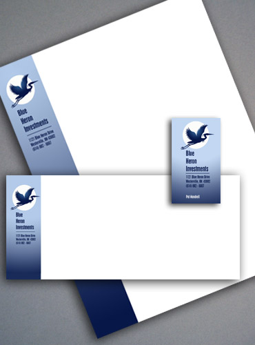 Blue Heron Investments stationery.