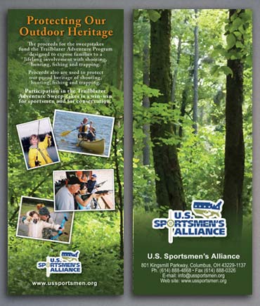 Sweepstakes brochure panels