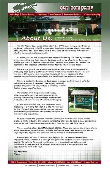 J.C. Manny company history page.