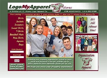 Logo My Apparel Store page.